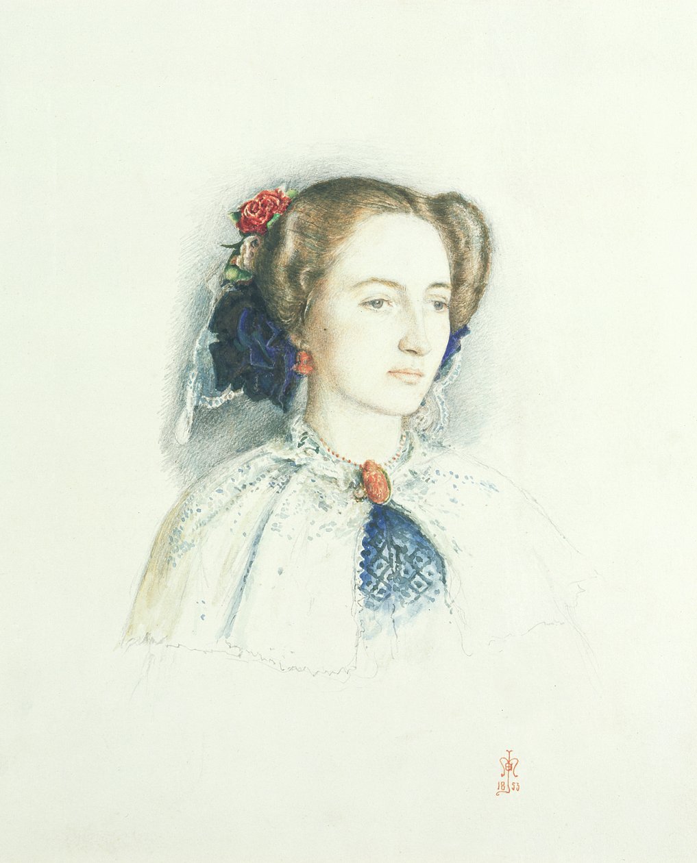 Portrét Effie Ruskin, později Lady Millais (rozená Euphemia Chalmers Gray), 1853 od John Everett Millais