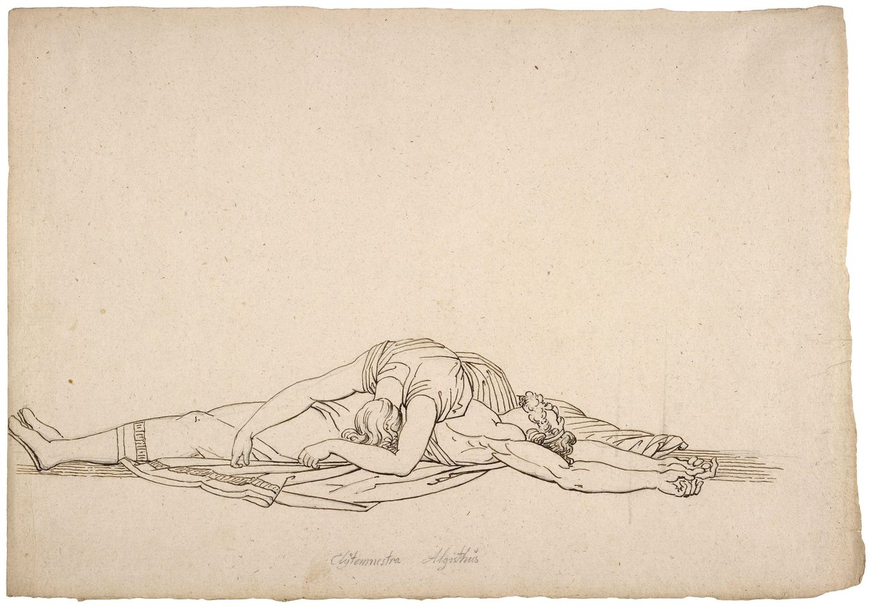 Hle, tento pyšný utlačovatel mé země; Choephora - William Blake od John Flaxman
