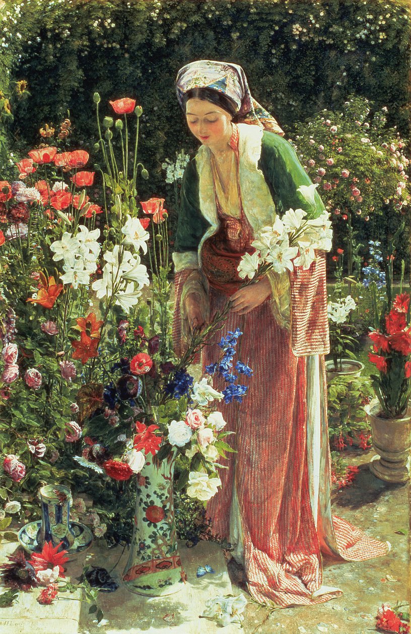 V Beyově zahradě, 1865 (panel) od John Frederick Lewis