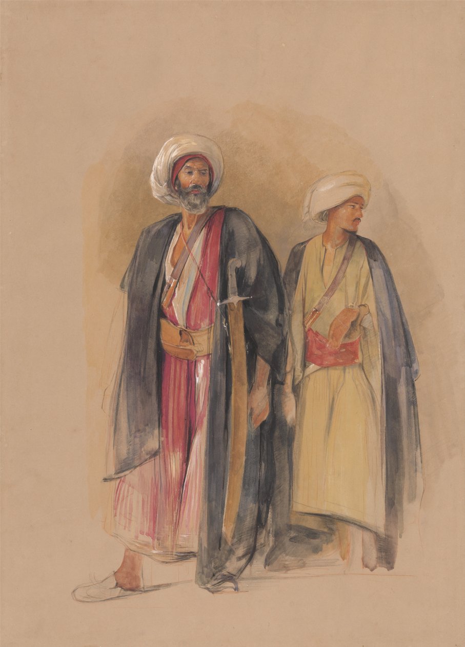 Šejk Hussein z Gebel Tor a jeho syn od John Frederick Lewis