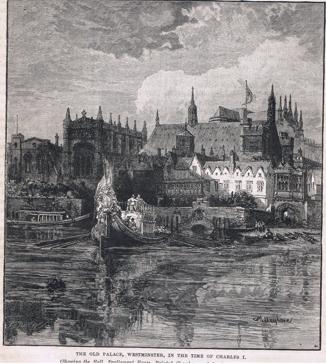Westminsterský palác v době Karla I. 1604 od John Fulleylove