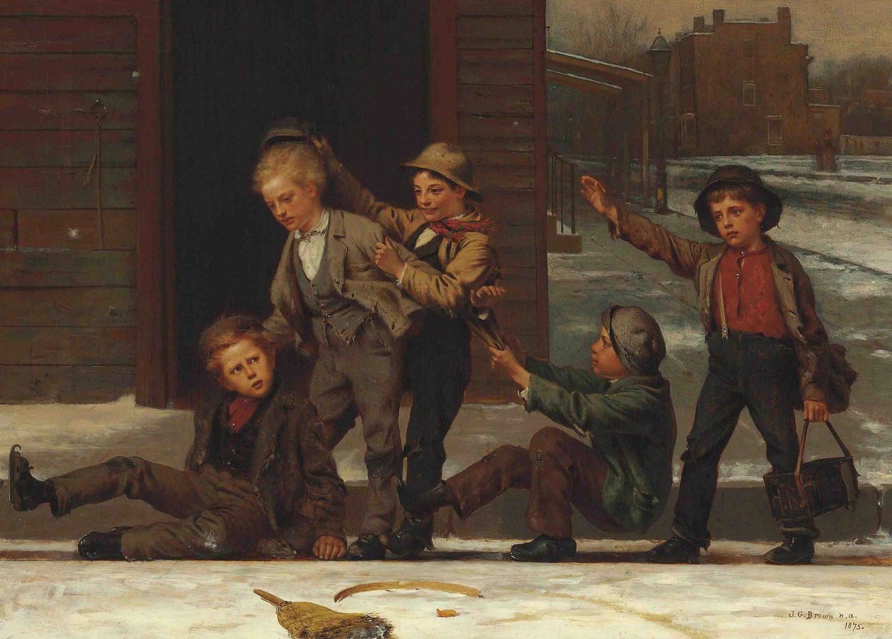 Zimní sporty ve žlabu od John George Brown