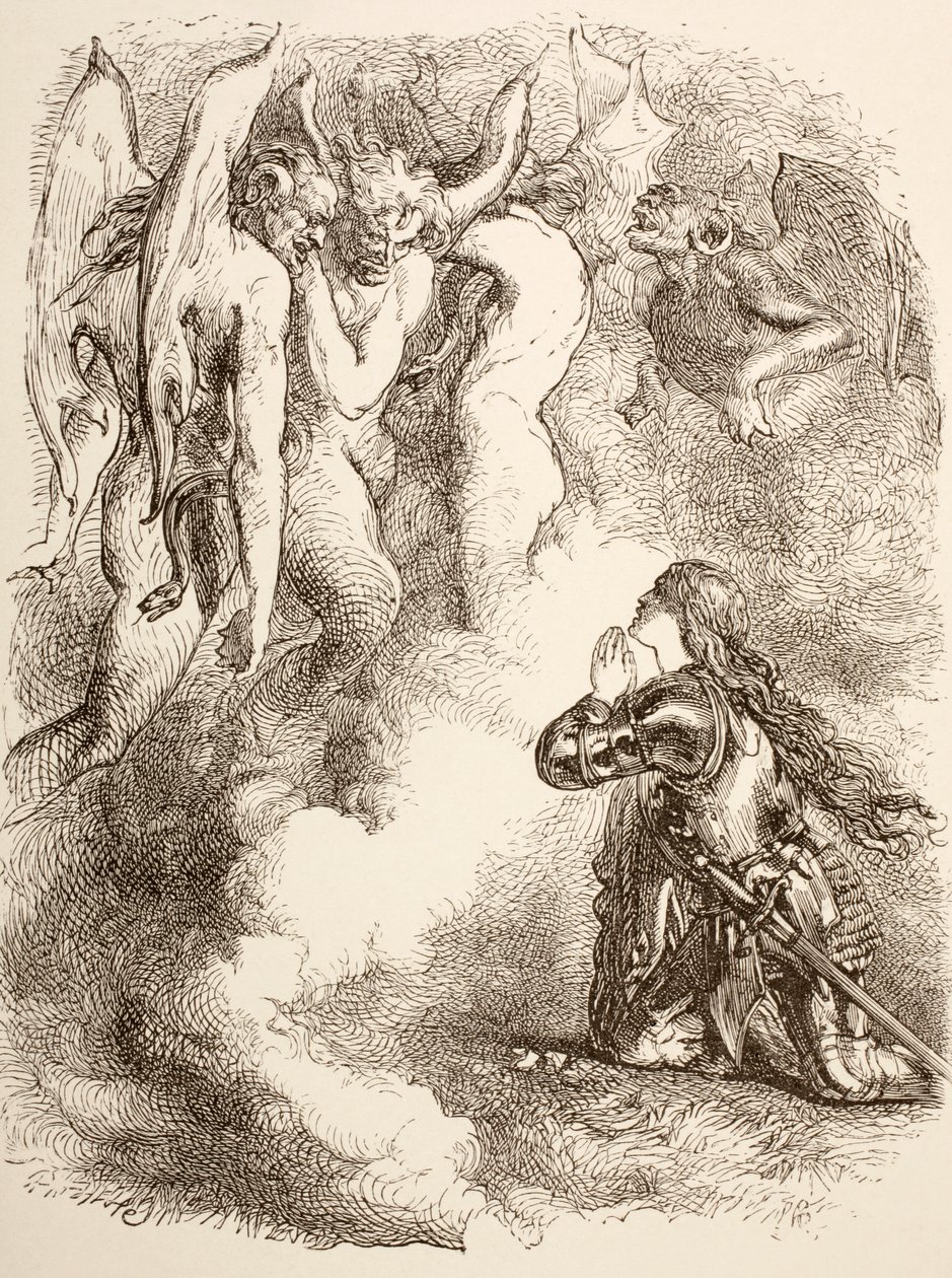 Joan la Pucelle opuštěná svými přáteli, 1890 od John Gilbert