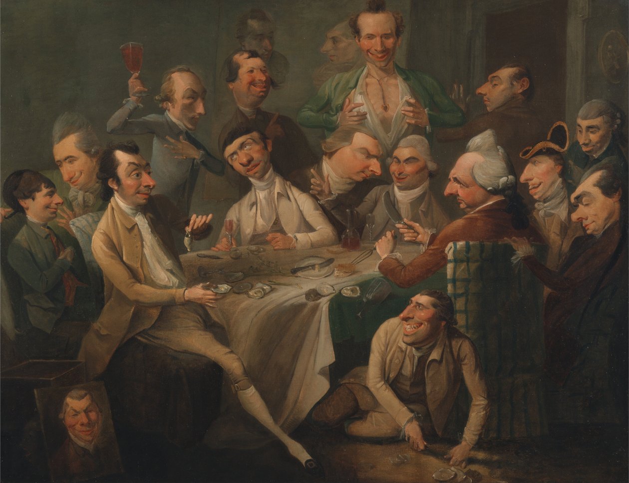 Karikaturní skupina od John Hamilton Mortimer