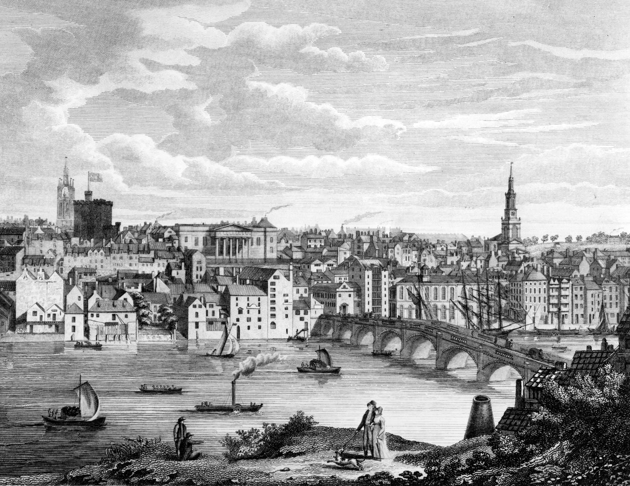 Newcastle-upon-Tyne z jihu od John Knox