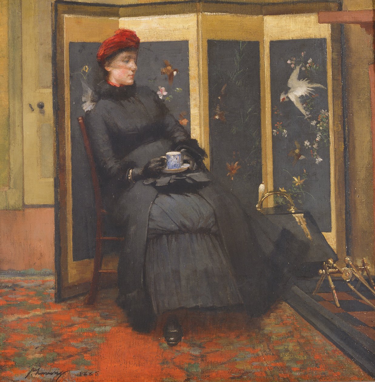 Návštěvník, 1885 od John Lavery