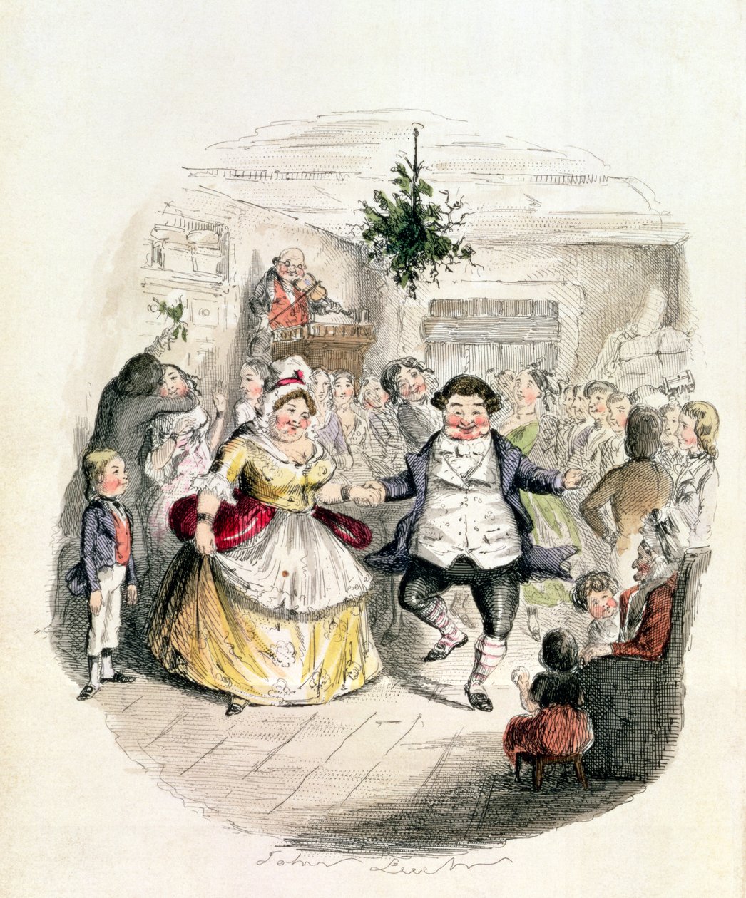 Ples pana Fezziwiga z „Vánoční koledy“ od Charlese Dickense (1812-70) 1843 od John Leech