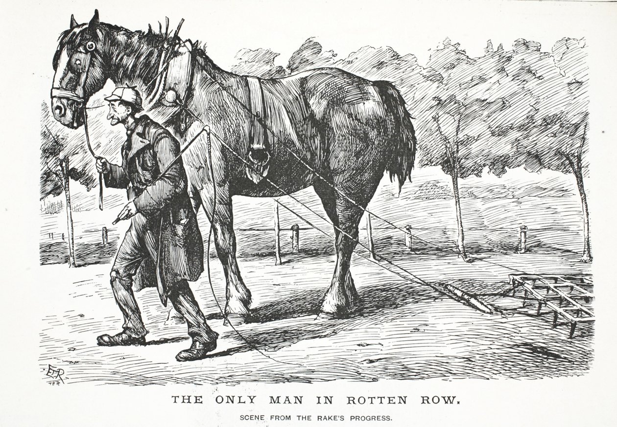 Jediný muž v Rotten Row od John Leech