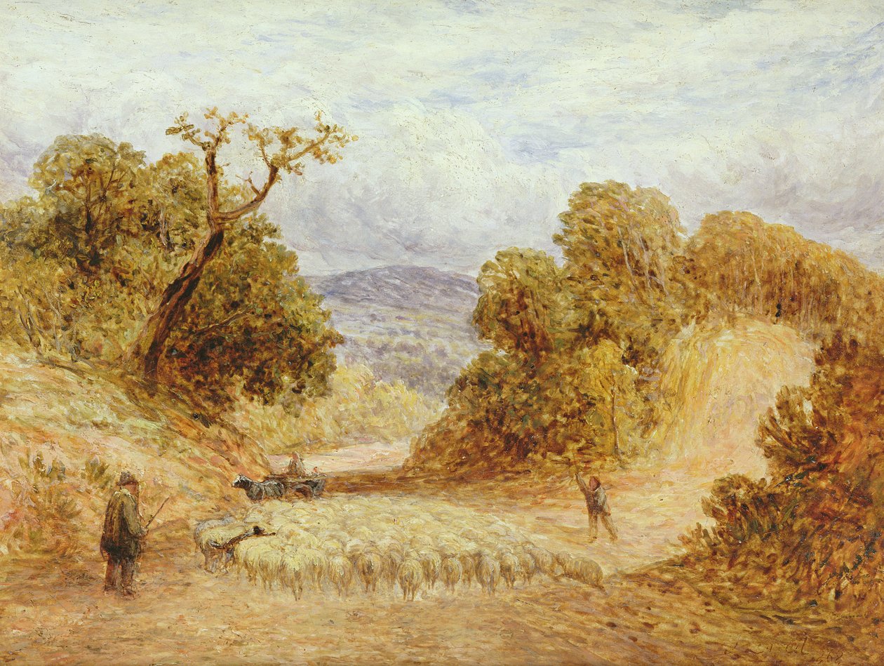 Prašná cesta, 1868 od John Linnell