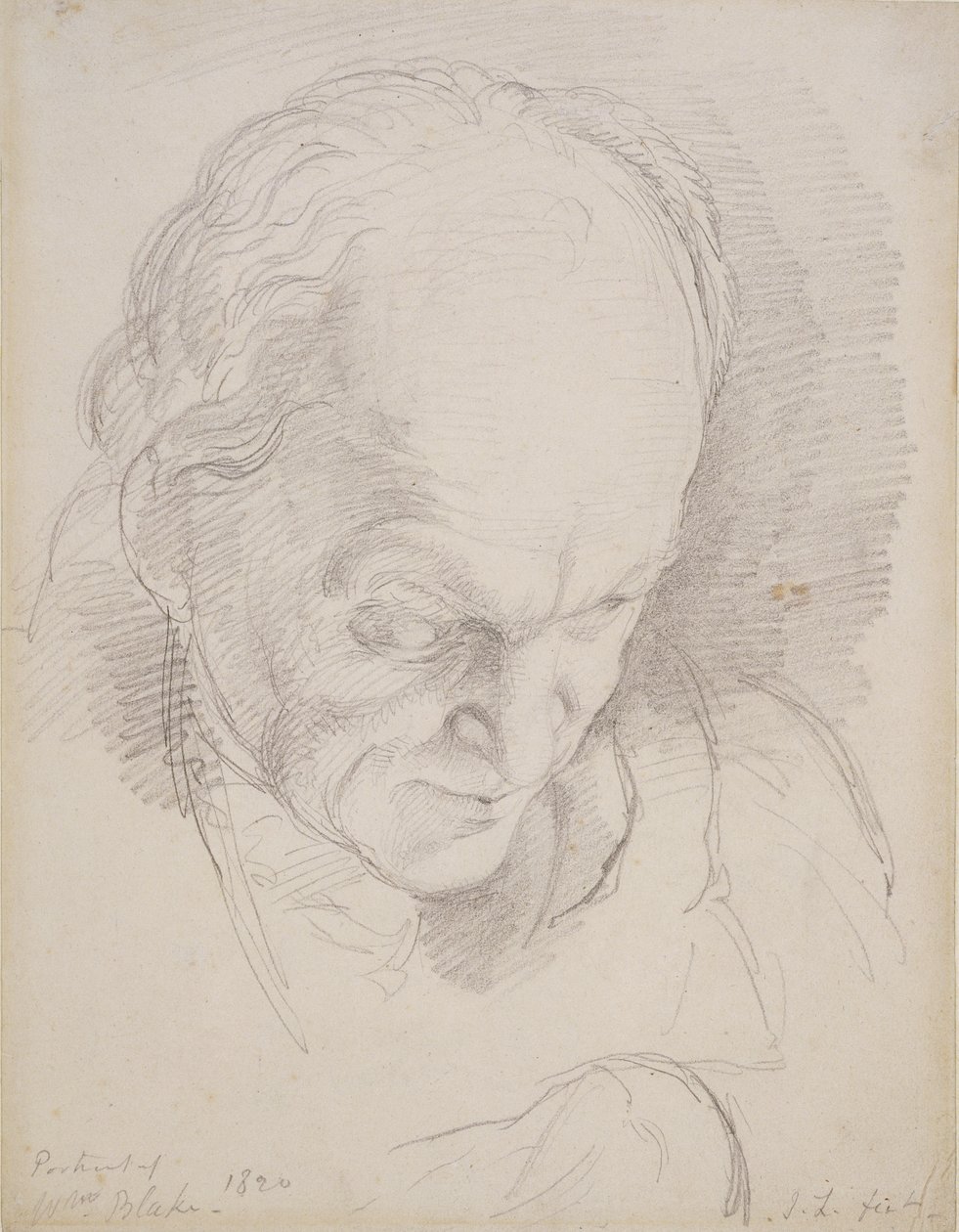 Portrét Williama Blakea (1757-1827) Předkloněný, 1820 od John Linnell