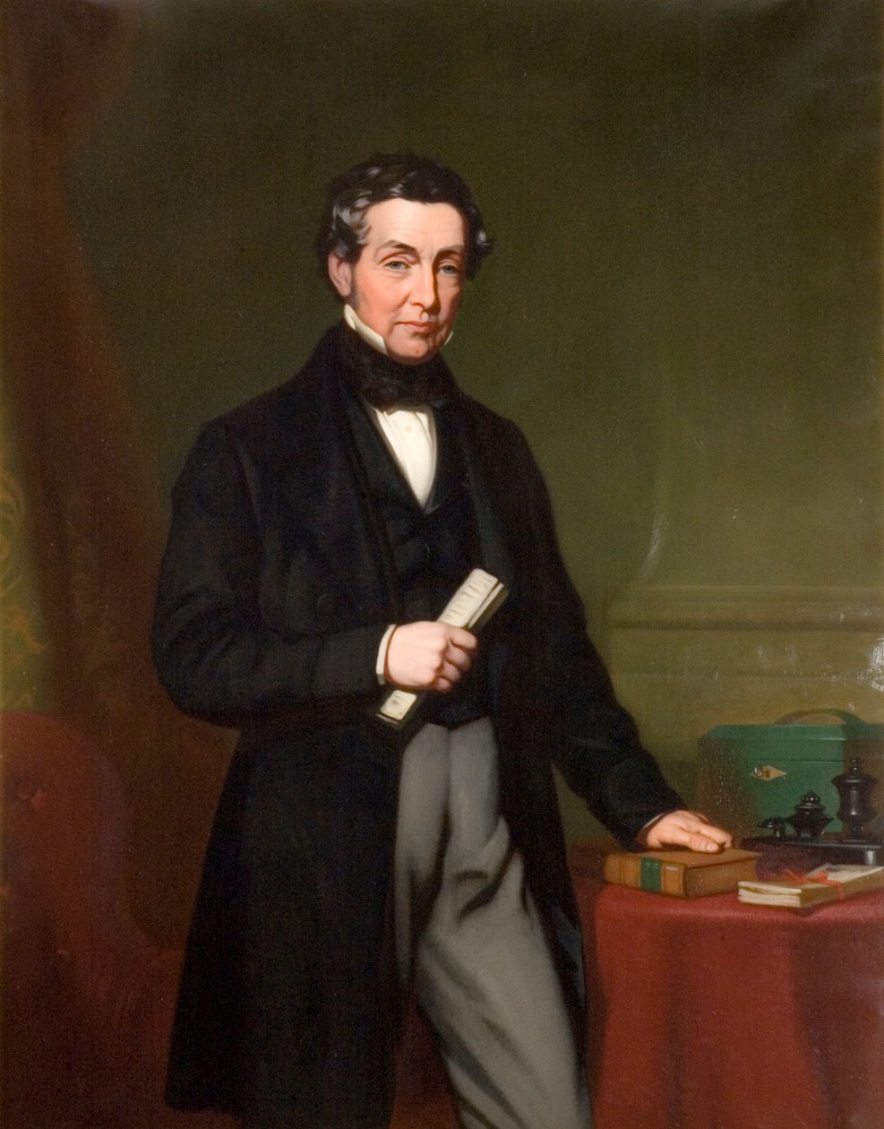 Oříznutá verze portrétu Charlese Graye Rounda (1797 - 1867) od John Lucas