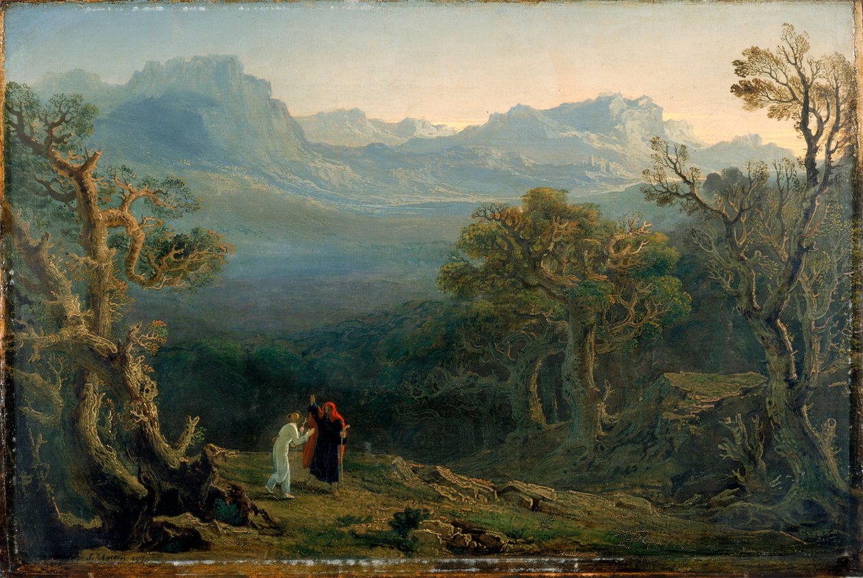 Edwin a Angelina, 1816 od John Martin