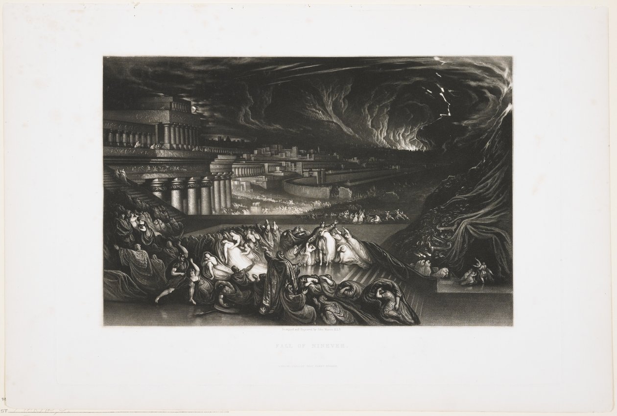 Pád Ninive, 1826 od John Martin