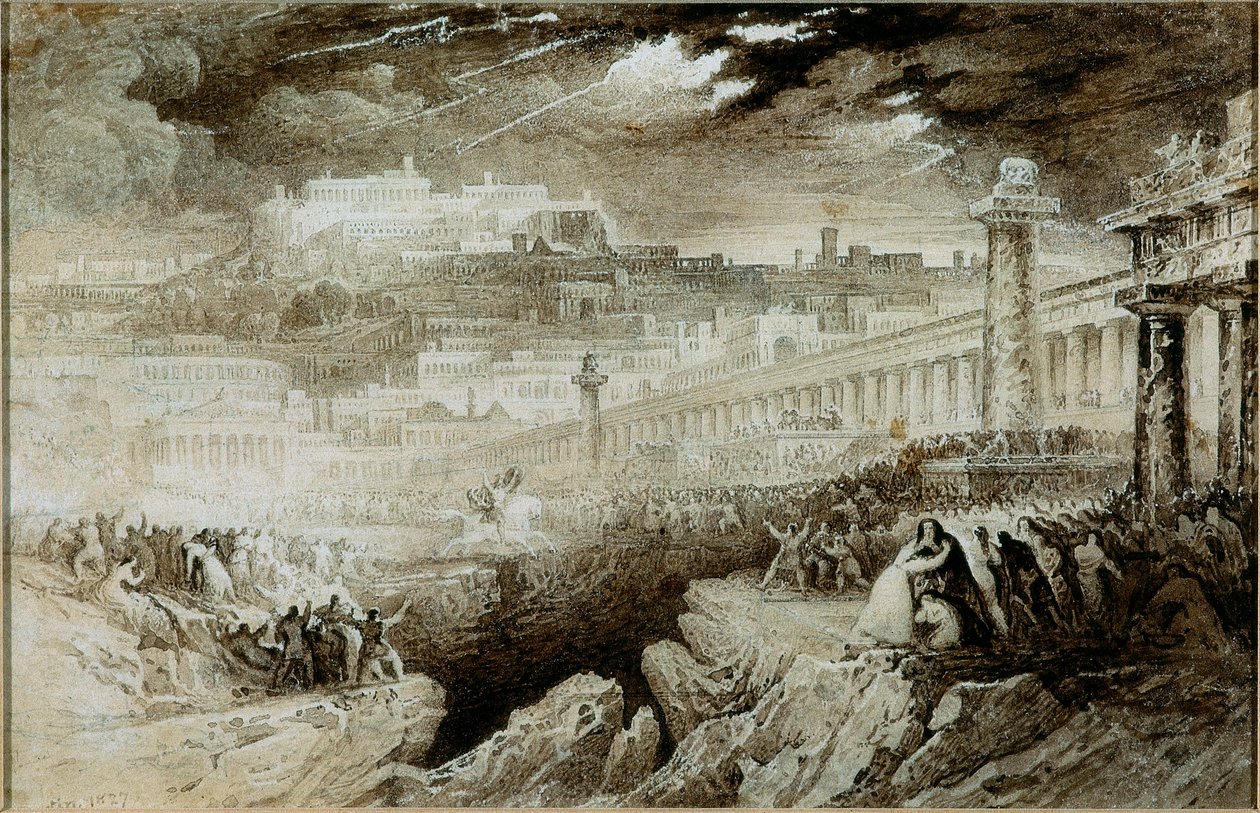 Marcus Curtius (tužka a toaleta na papíře) od John Martin