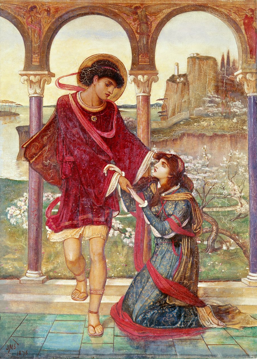 Tristan a Iseult, 1876 od John Melhuish Strudwick