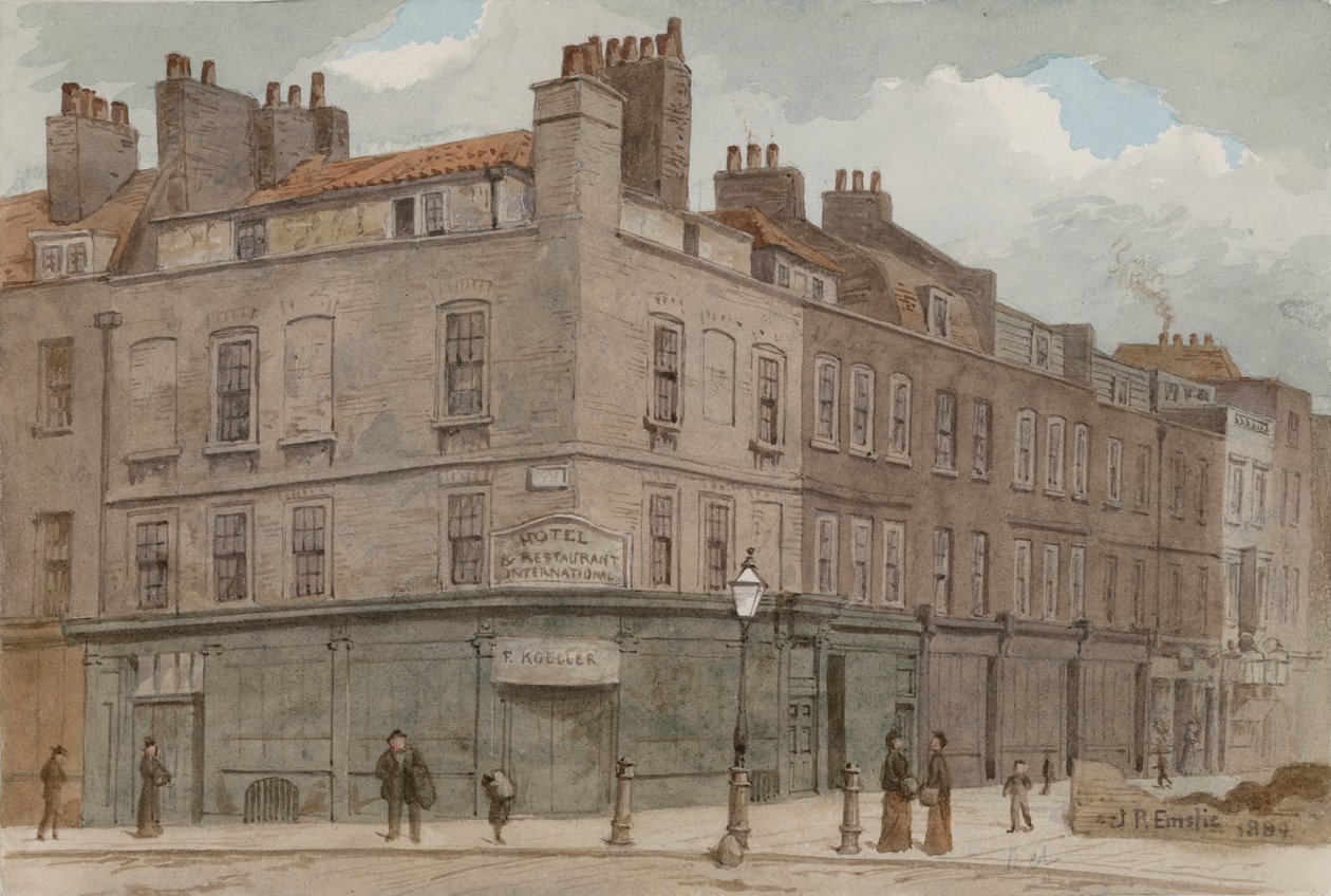 Roh ulic Little Newport Street a Lisle Street, Londýn od John Phillipp Emslie