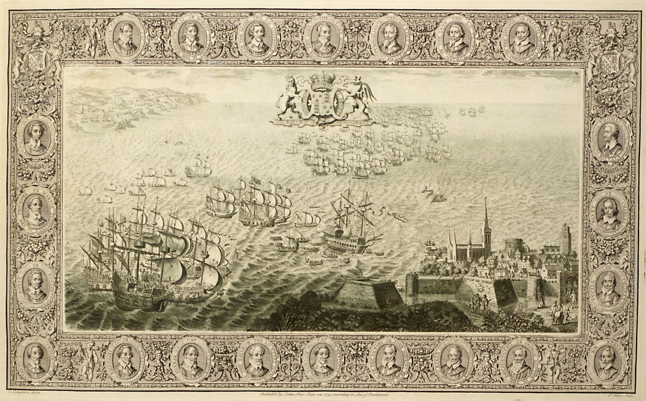 Armada (rytina z tapisérie), 1739 od John Pine