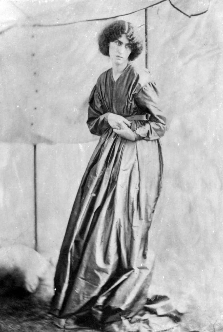 Jane Morris, pózoval Dante Gabriel Rossetti, 1865 (tisk alba) od John R. Parsons