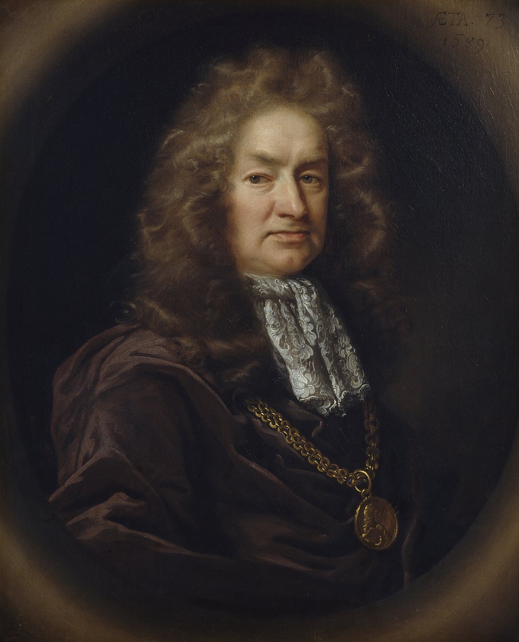 Portrét Eliase Ashmole (1617-92) anglický starožitník, 1689 od John Riley