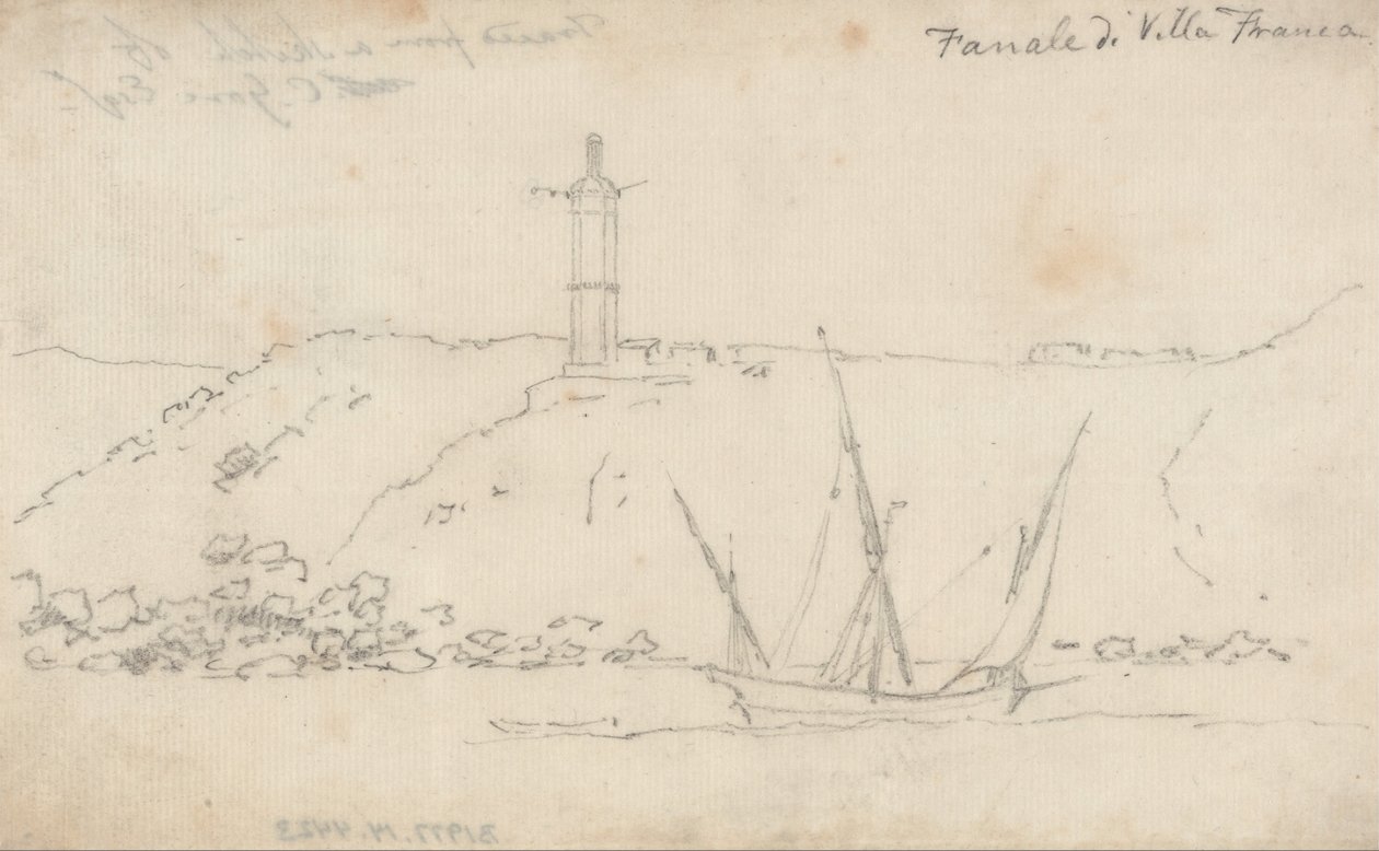 Maják Villa Franca od John Robert Cozens
