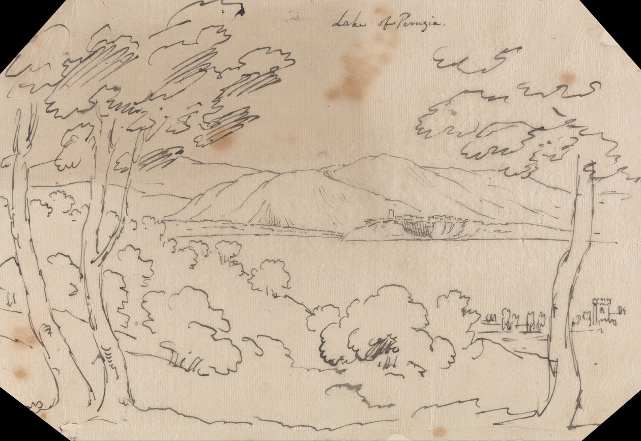 Perugské jezero od John Robert Cozens