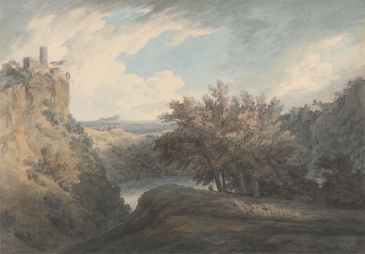 Jezero Nemi od John Robert Cozens
