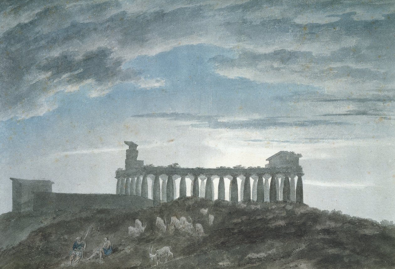 Malý chrám v Paestum od John Robert Cozens