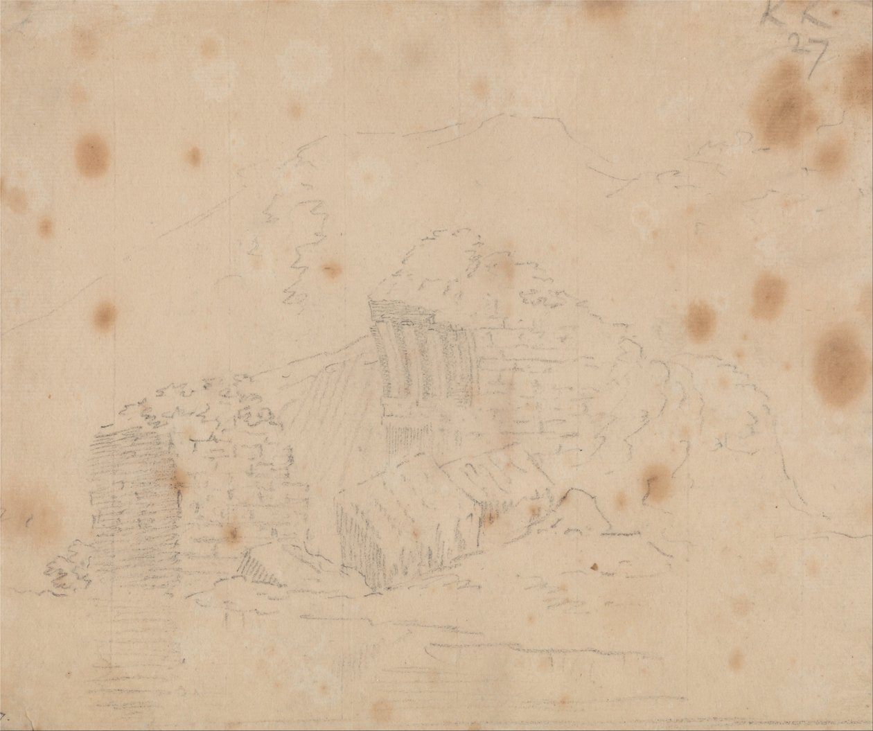 Neznámé ruiny od John Robert Cozens