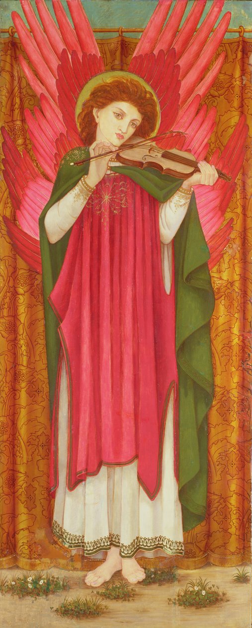Anděl hrající na housle od John Roddam Spencer Stanhope