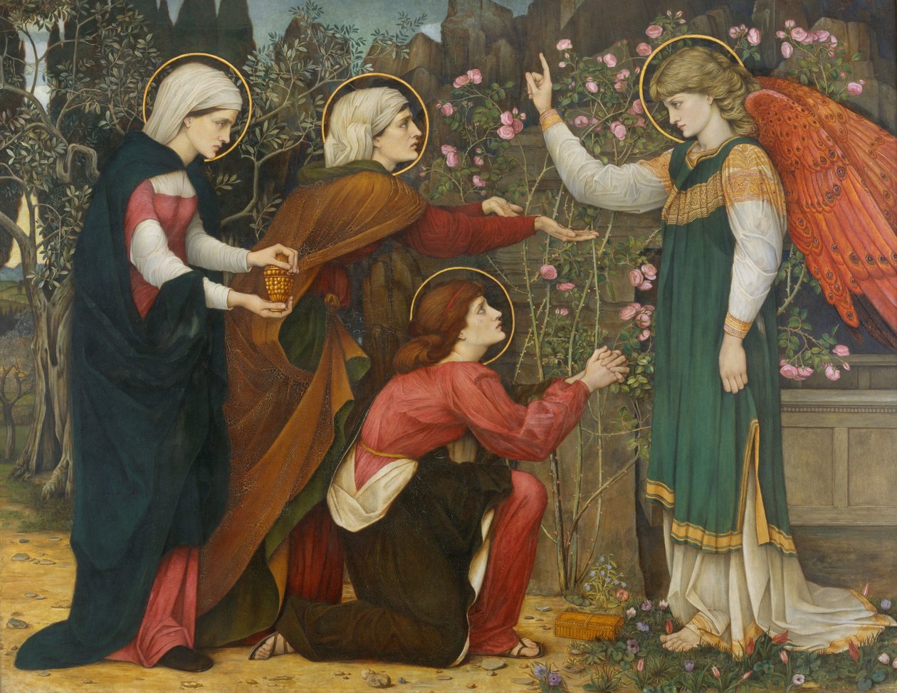 Proč hledáte živé mezi mrtvými St Luke 24 v5 od John Roddam Spencer Stanhope