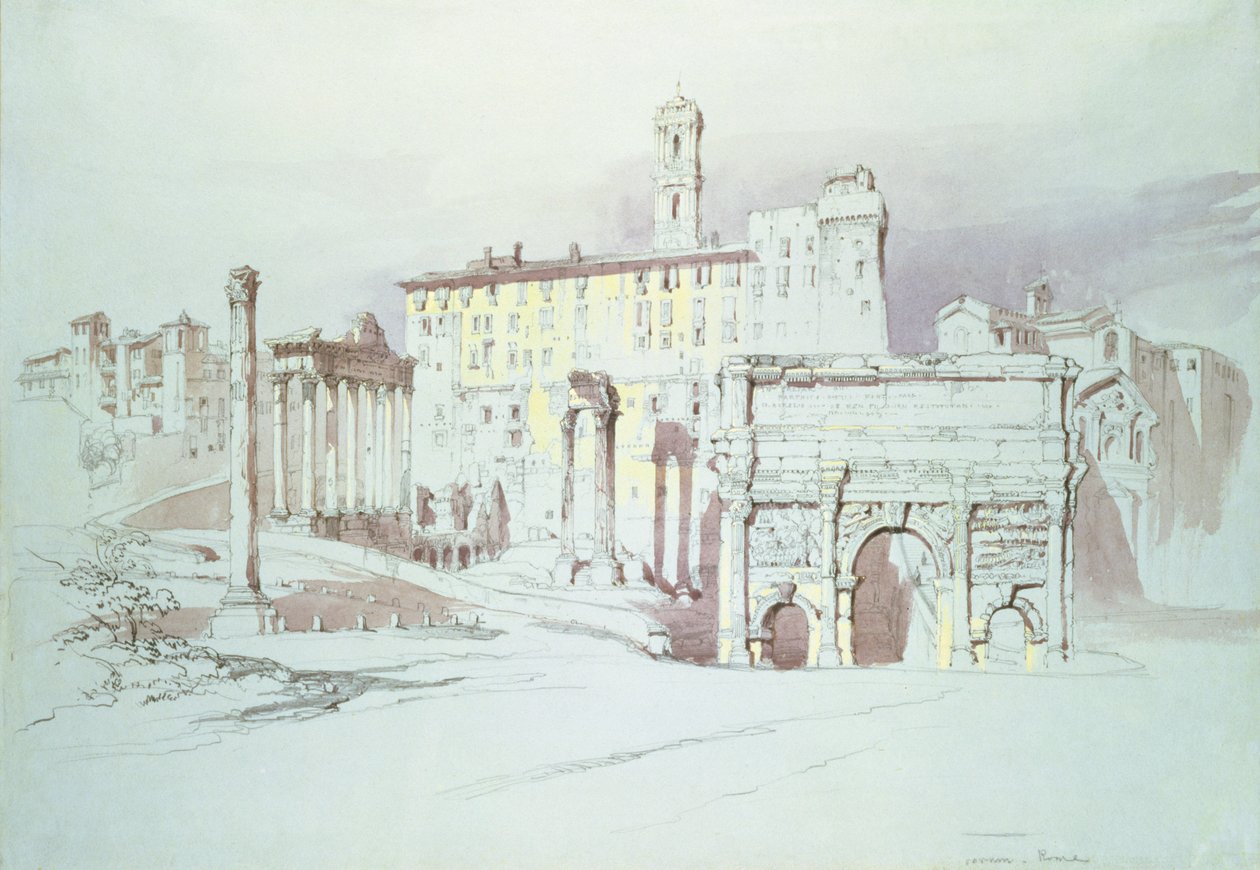 Forum, Řím, 19. století od John Ruskin