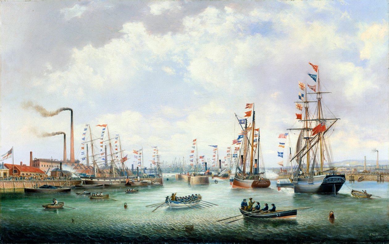 Otevření Tyne Dock, 1859 od John Scott