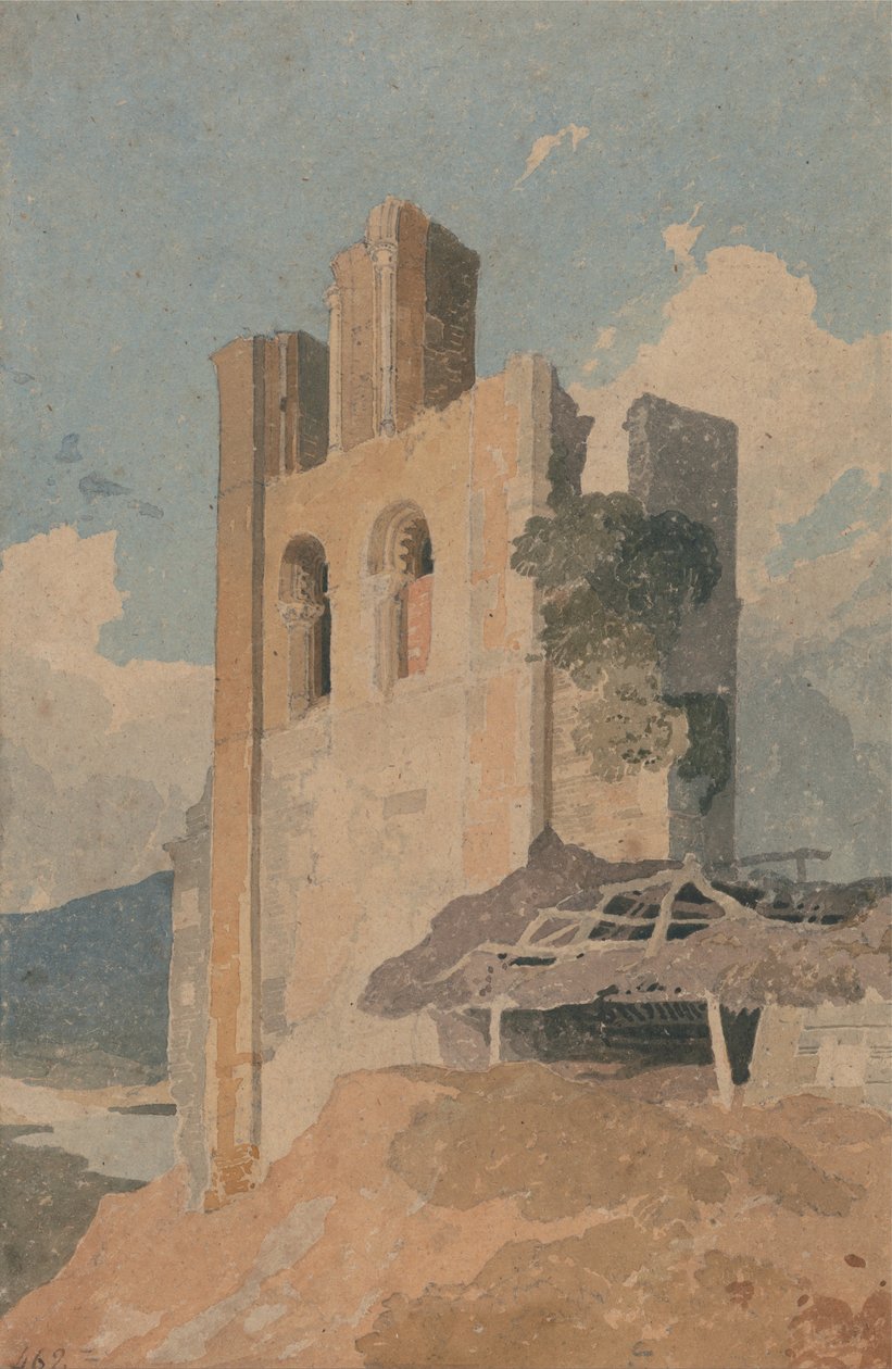 Hrad šerifa Huttona, Yorkshire od John Sell Cotman