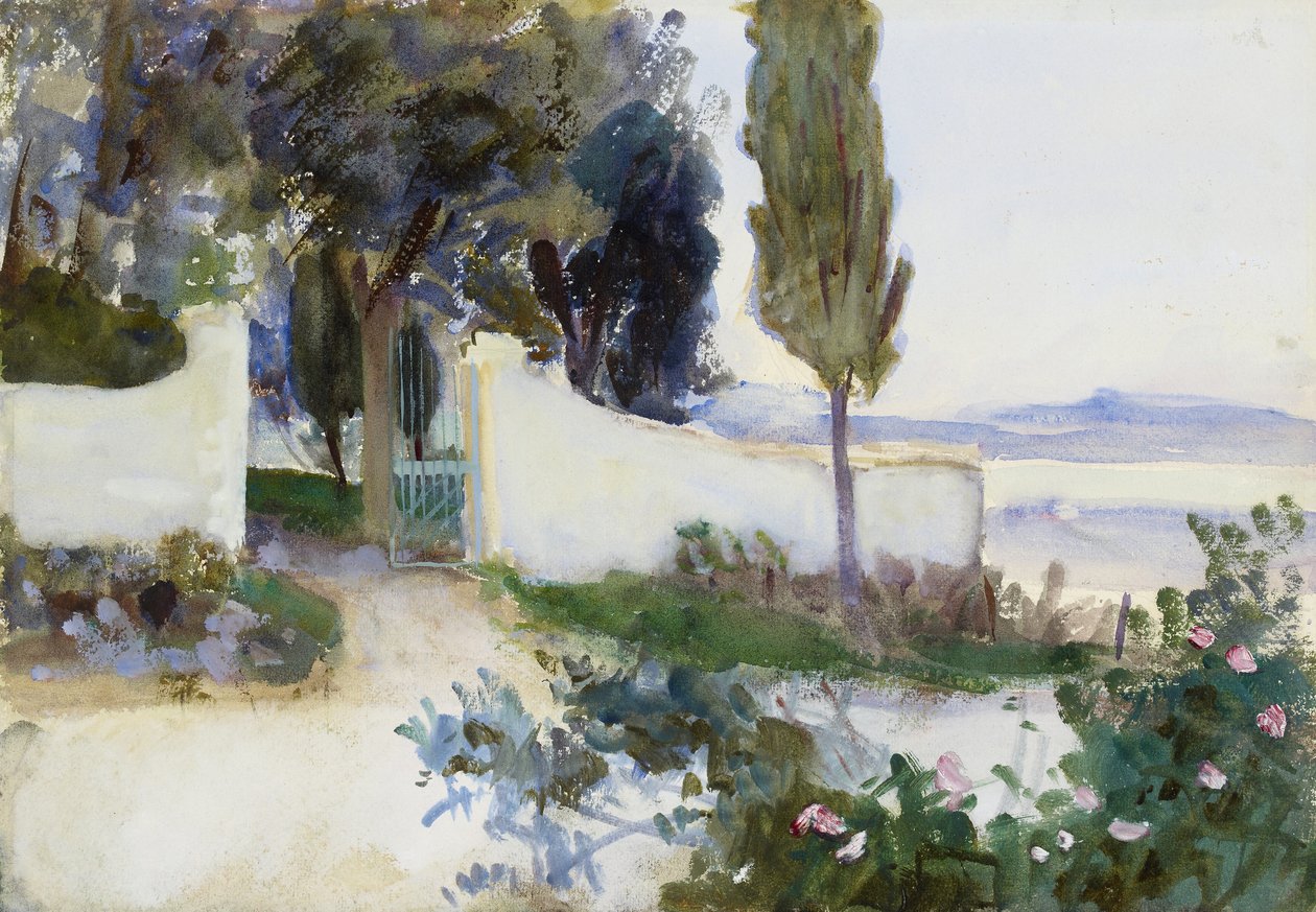 Brány vily v Itálii (akvarel na papíře) od John Singer Sargent