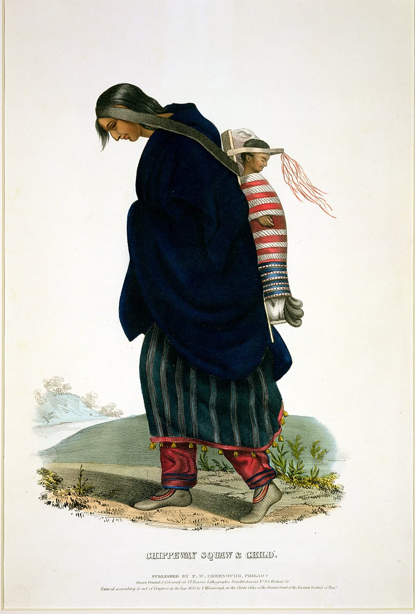Chippeway Squaw and Child, hospoda. od F.O.W. Greenough, 1838 od John T. Bowen