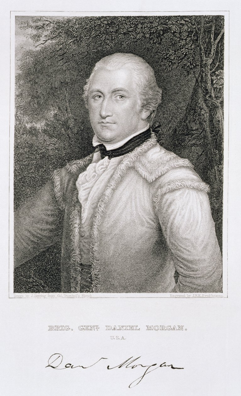 Brigádní generál Daniel Morgan (1736-1802), vyryl John Francis Eugene Prud