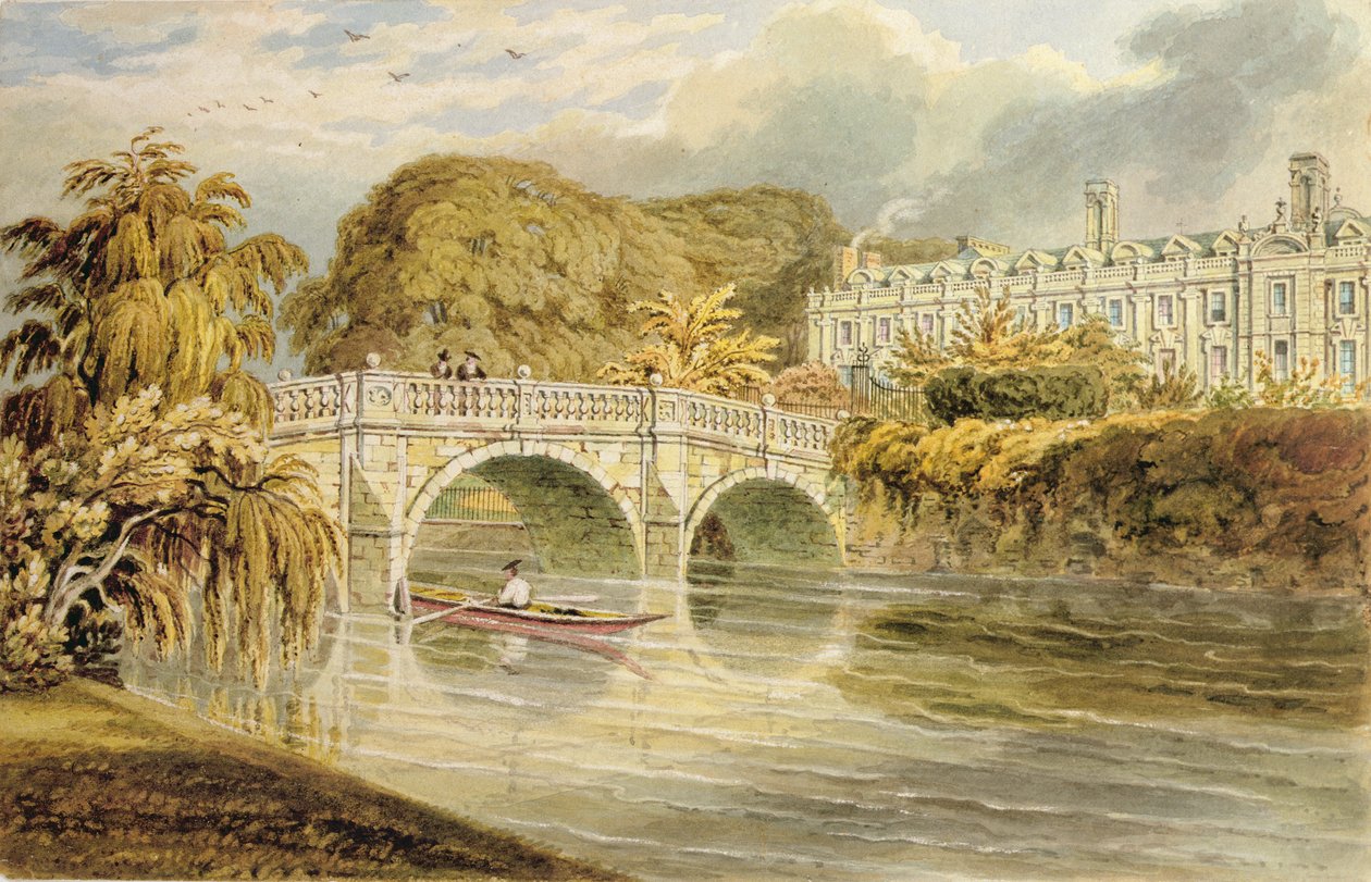 Clare Bridge na řece Cam od John Ward