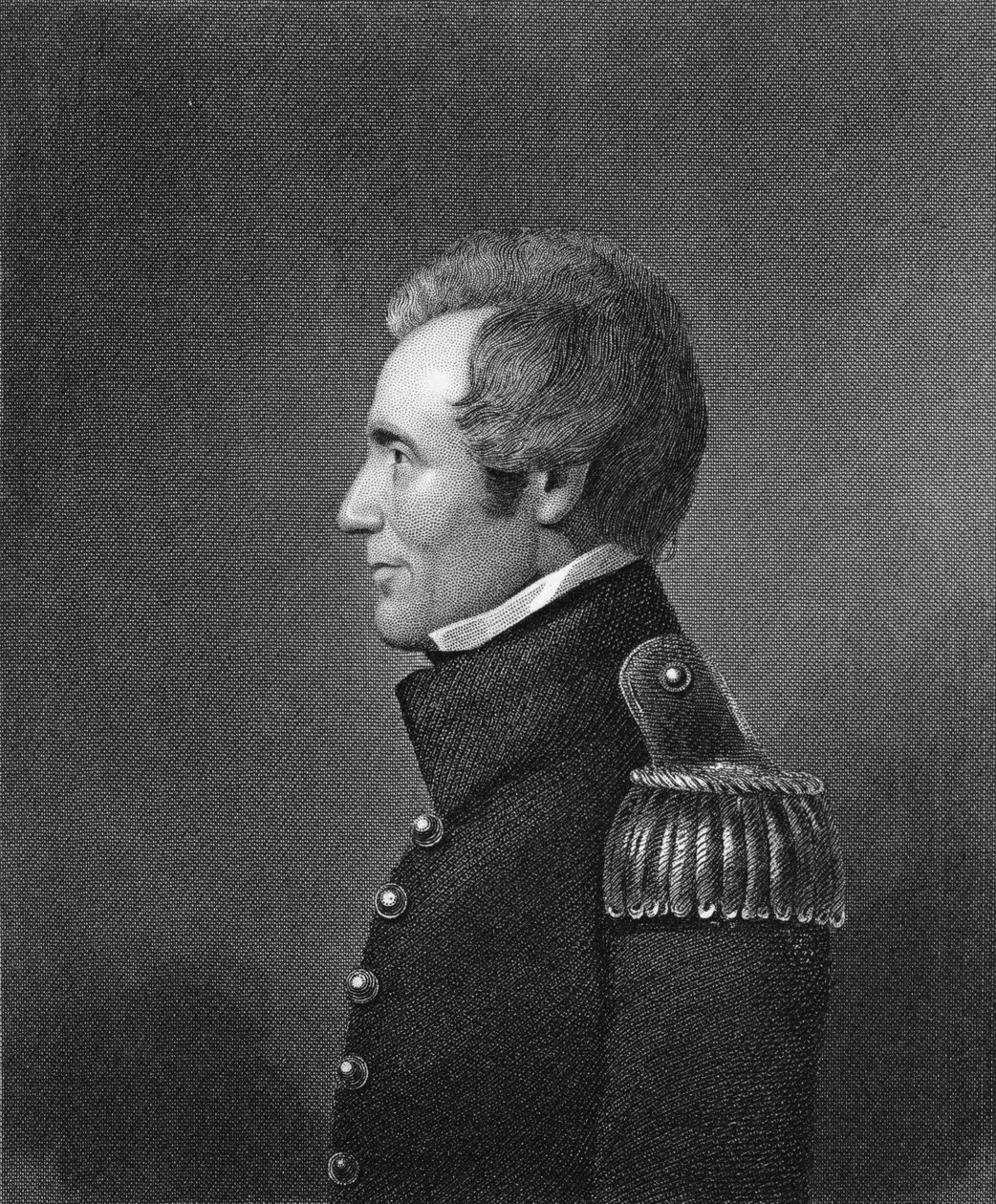 Generálmajor Edmund Pendleton Gaines (1777-1849) vyrytý Jamesem Bartonem Longacrem (1794-1869) od John Wesley Jarvis