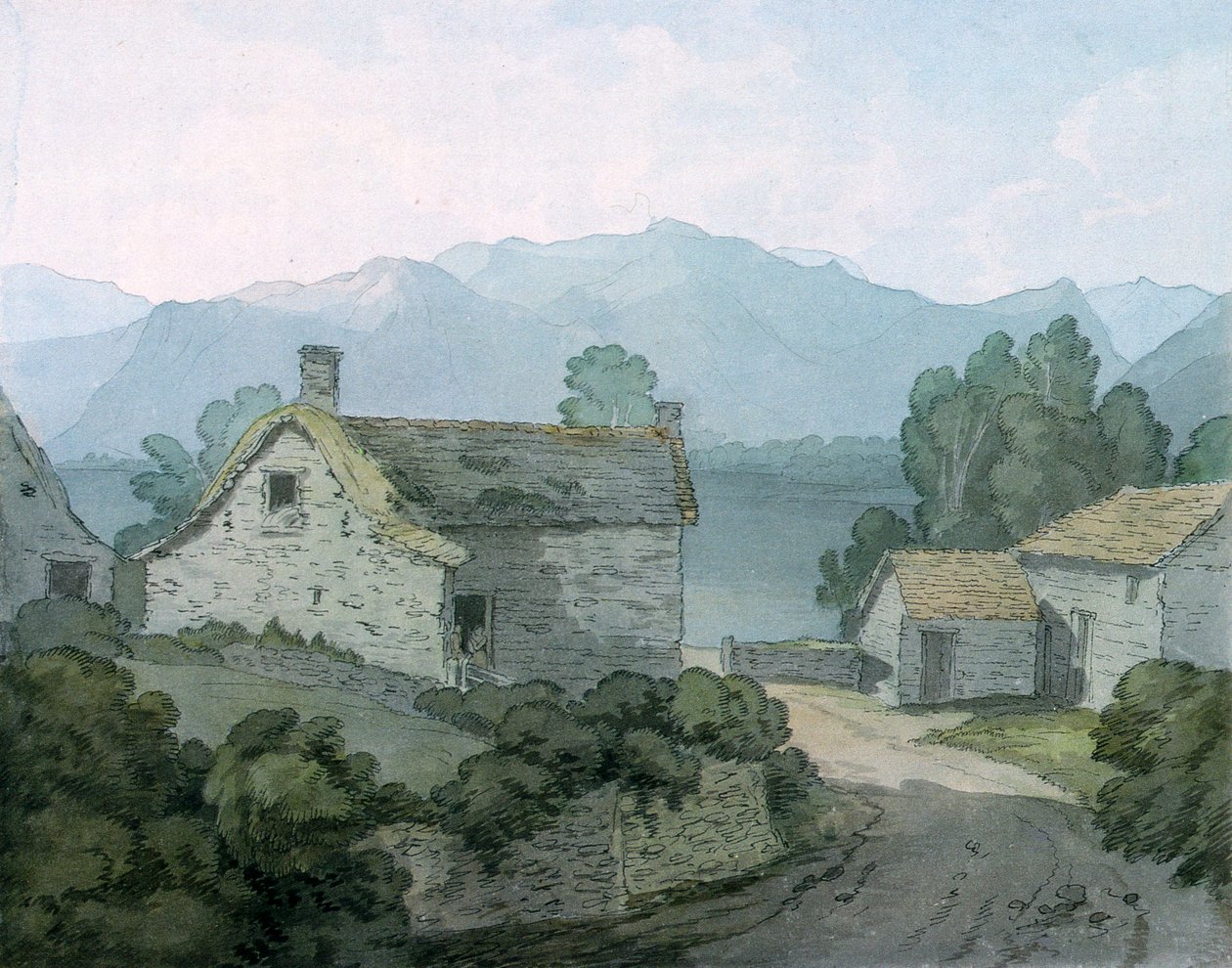 Na Ullswater, Cumberland, 1791 od John White Abbott