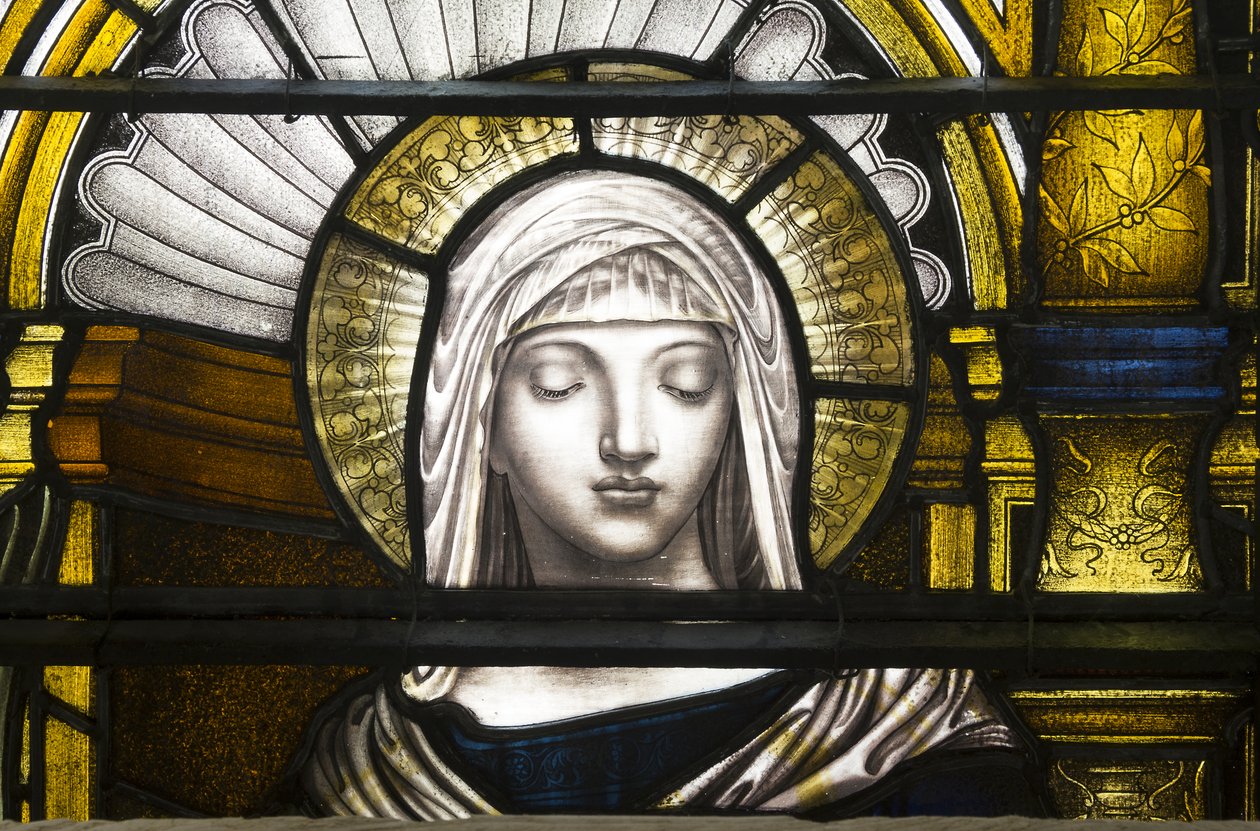 Oxford, Trinity College, James Powell & Sons, John William Brown (1842-1928), St Catherine, 1885 od John William Brown