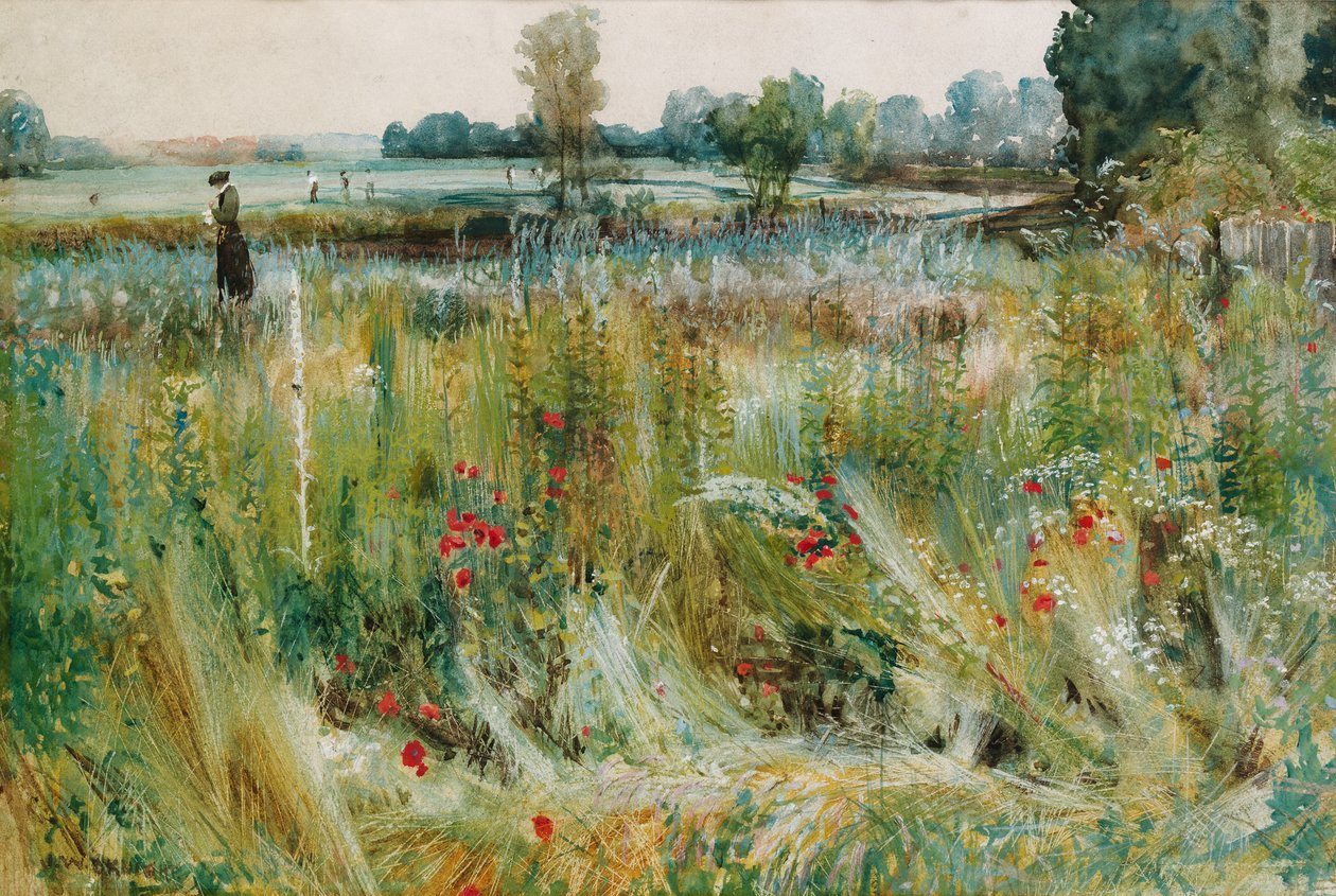 Na okraji vody (wc a bodycolor) od John William Buxton Knight