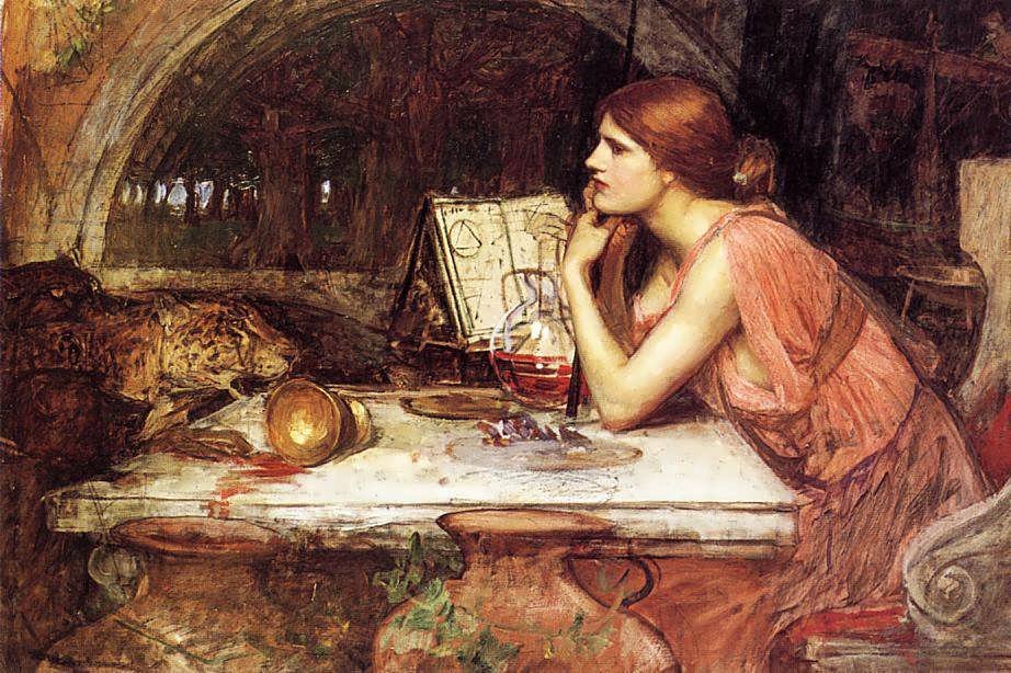 Náčrt Circe od John William Waterhouse