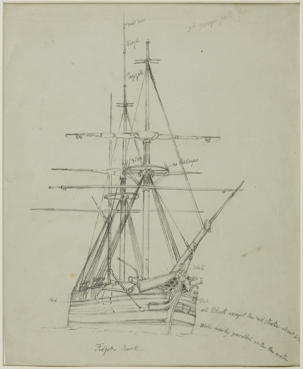 Fidget - Barque od John Wilson Carmichael