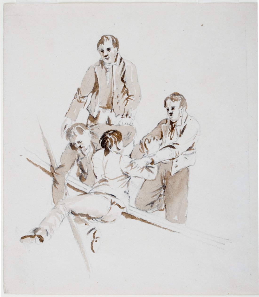 Studie námořníků (tužka a akvarel na papíře) od John Wilson Carmichael