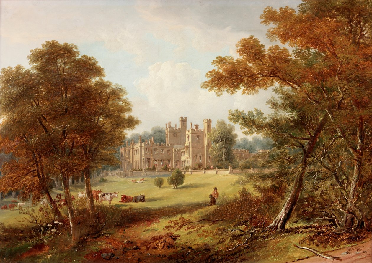 The Garden Front, Beaufront Castle, 1845 od John Wilson Carmichael