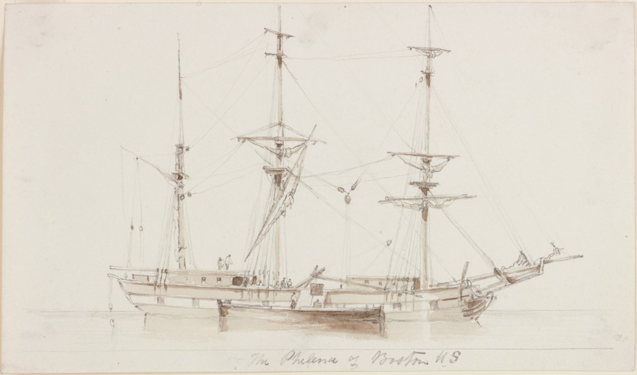 Philena of Boston USA (tužka a akvarel na papíře) od John Wilson Carmichael