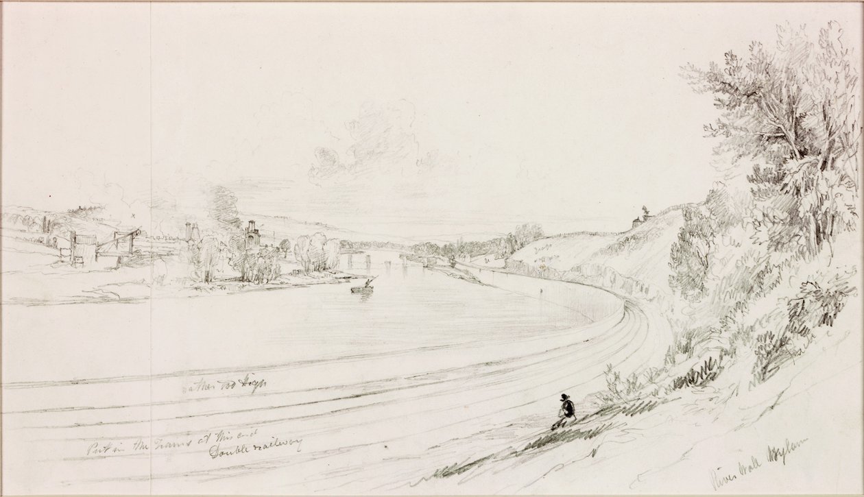 River Wall, Wylam Scars od John Wilson Carmichael