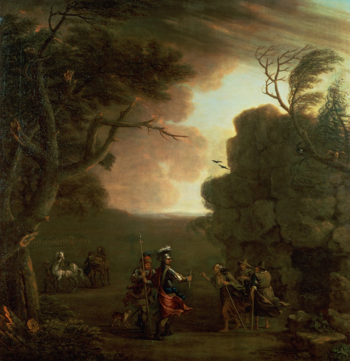 Macbeth a tři čarodějnice od John Wootton