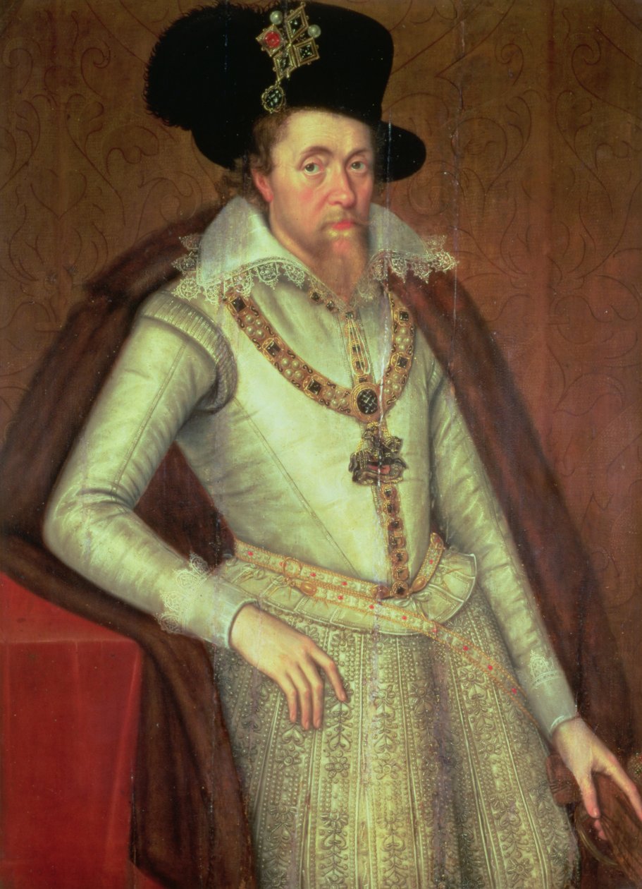 Jakub I. (1603-25) a VI. skotský (1567-1625) od John de, the Younger Critz