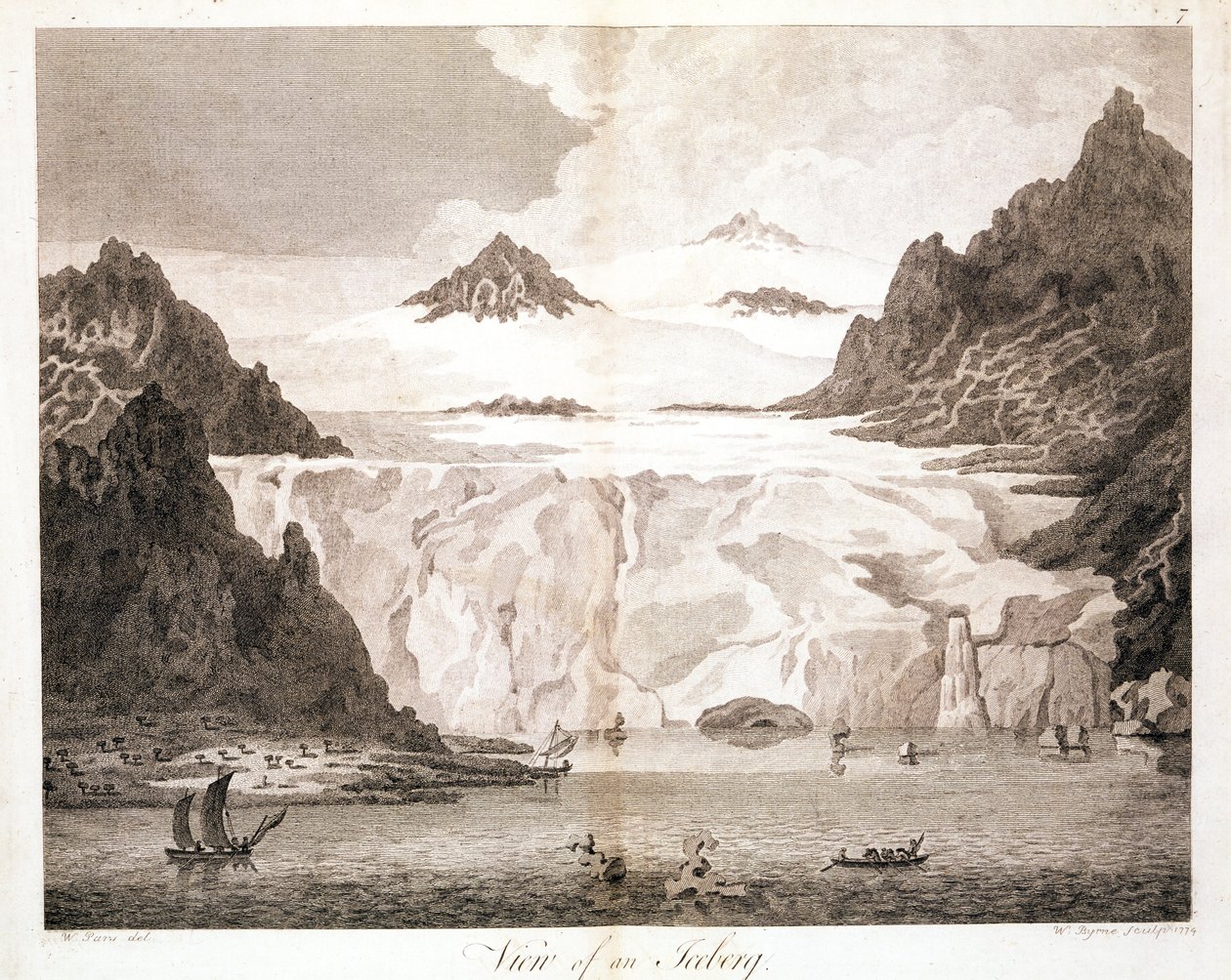 Pohled na ledovec z cesty k severnímu pólu, kterou podniklo velení Jeho Veličenstva, 1774 od John the Younger Cleveley